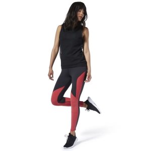 Reebok Cardio Lux High-Rise 2.0 Tights Damen - Rot - DE 815-RCS